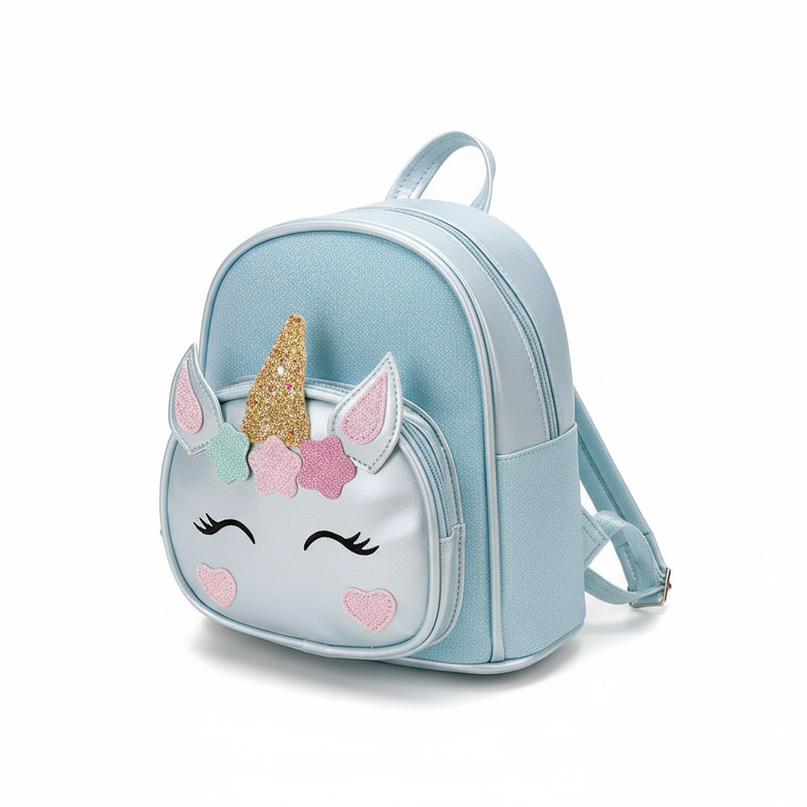 little girl unicorn backpack - white-bg