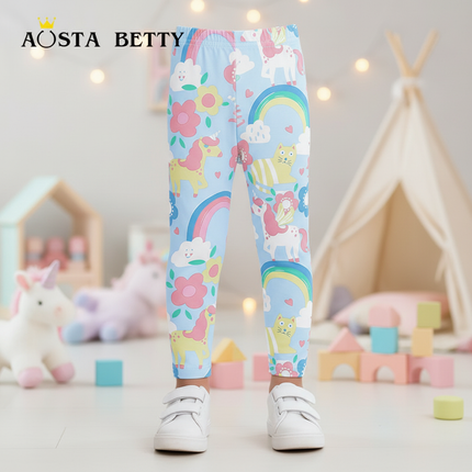 little girl unicorn leggings - lifestyle
