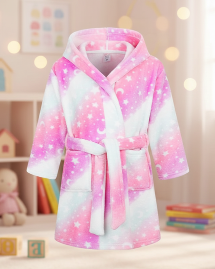 little girl unicorn robe - lifestyle