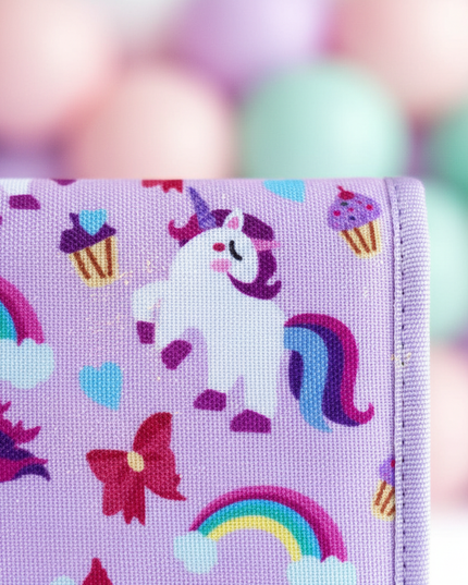 little girl unicorn wallet - detail