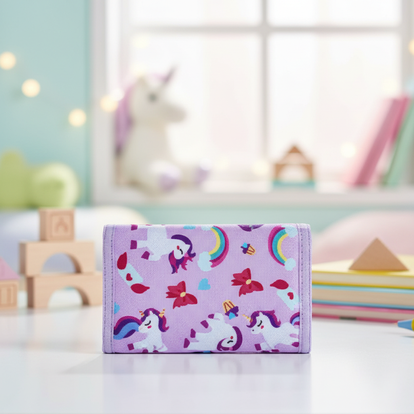 little girl unicorn wallet - lifestyle