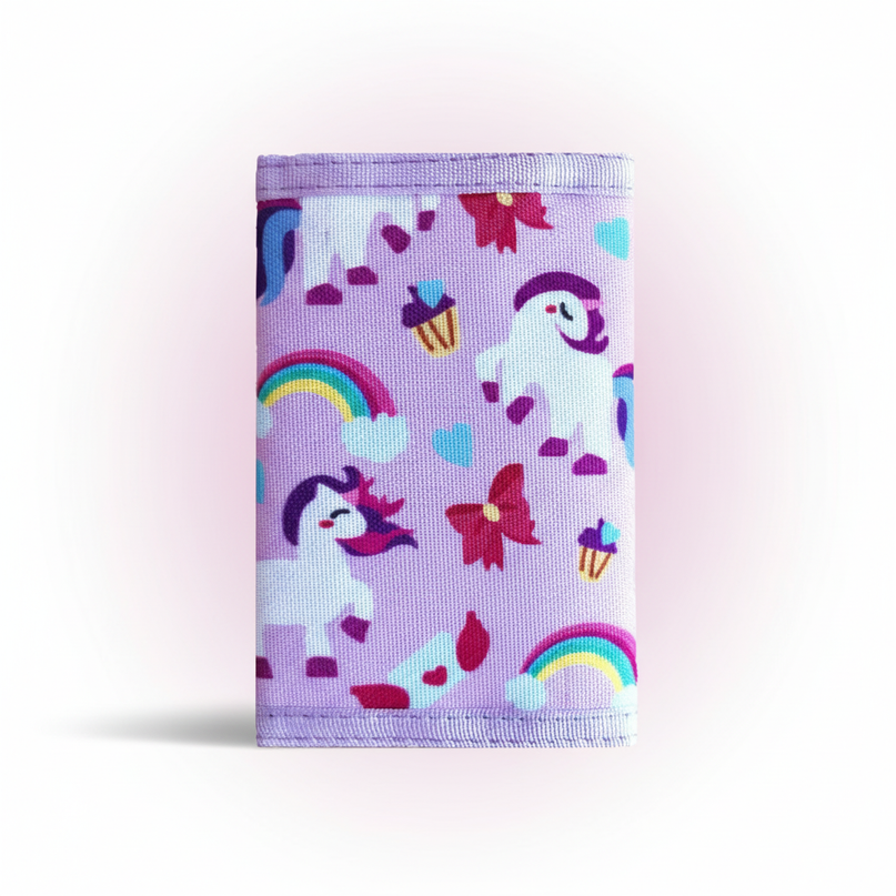 little girl unicorn wallet - white-bg