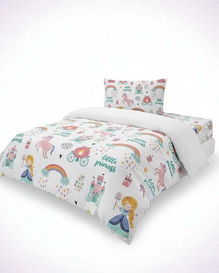 little princess unicorn bedding - white-bg