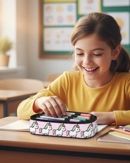 little uni unicorn pencil case - in-use