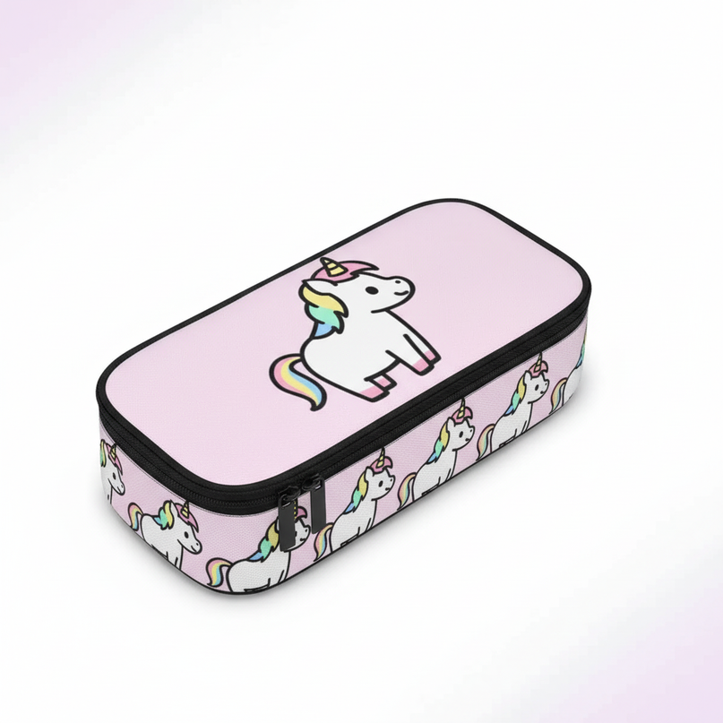 little uni unicorn pencil case - white-bg