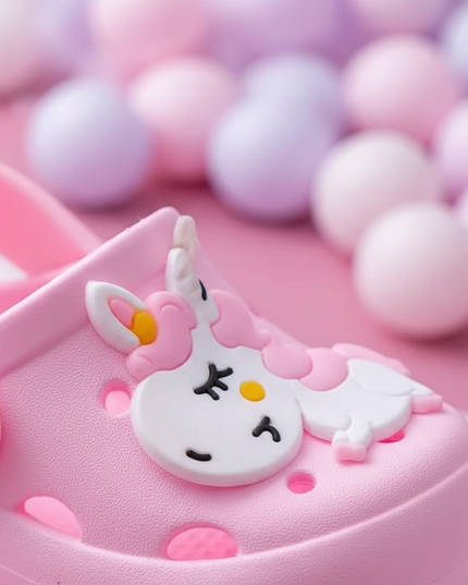 little unicorn slippers - detail