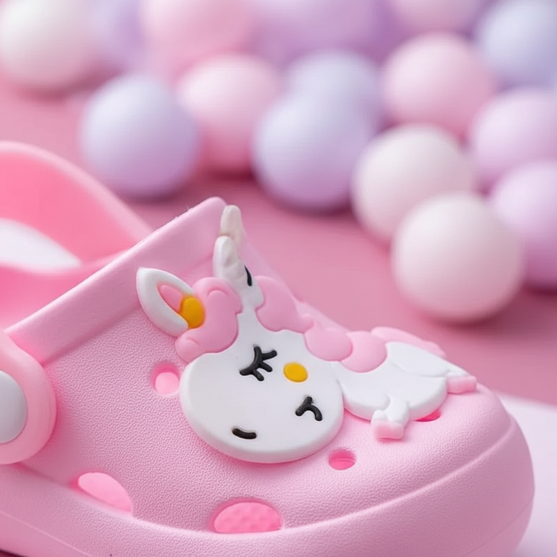 little unicorn slippers - detail