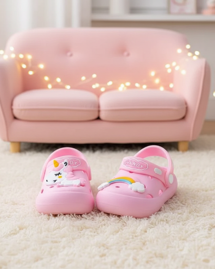 little unicorn slippers - lifestyle