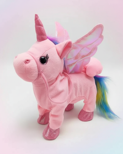 llama unicorn stuffed animal - white-bg