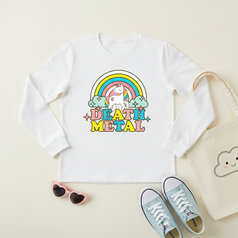 long sleeve unicorn shirt - flat-lay