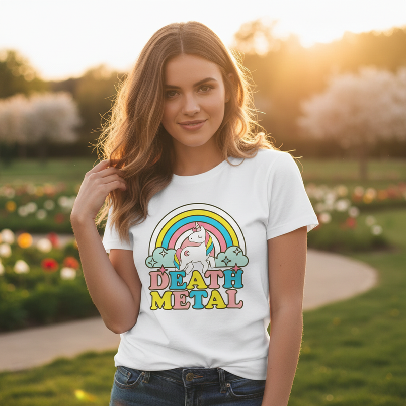 long sleeve unicorn shirt - in-use