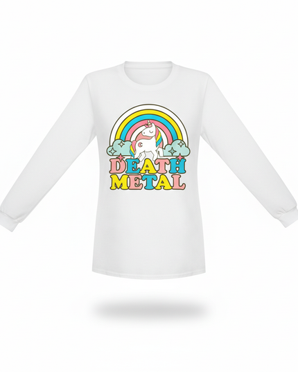 long sleeve unicorn shirt - white-bg
