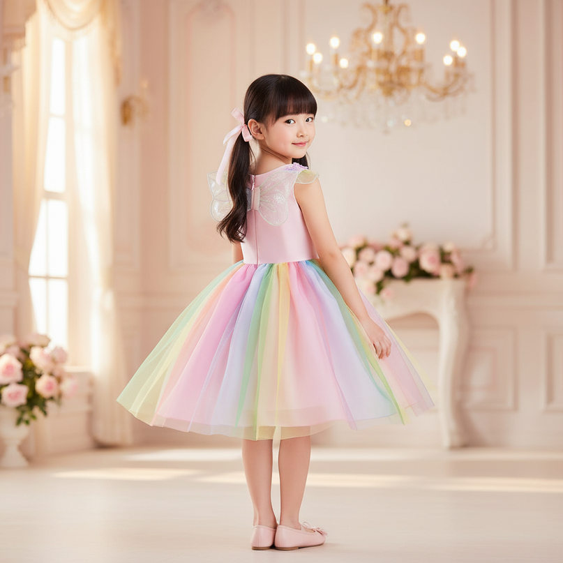 long unicorn dress - back