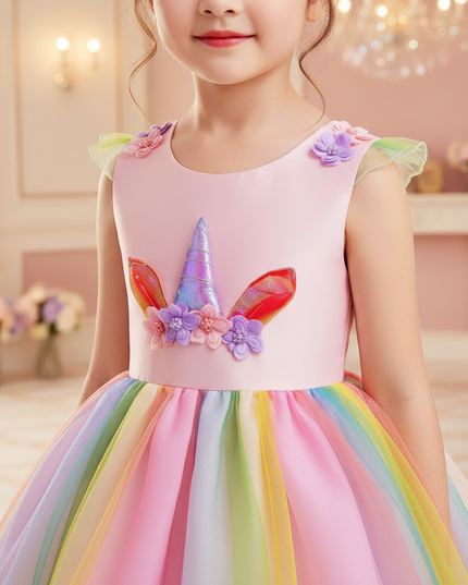 long unicorn dress - detail
