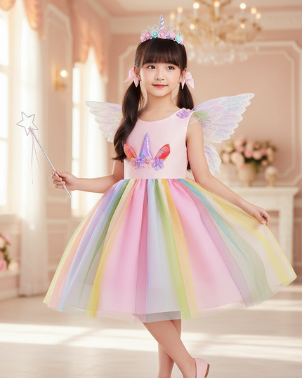 long unicorn dress - front