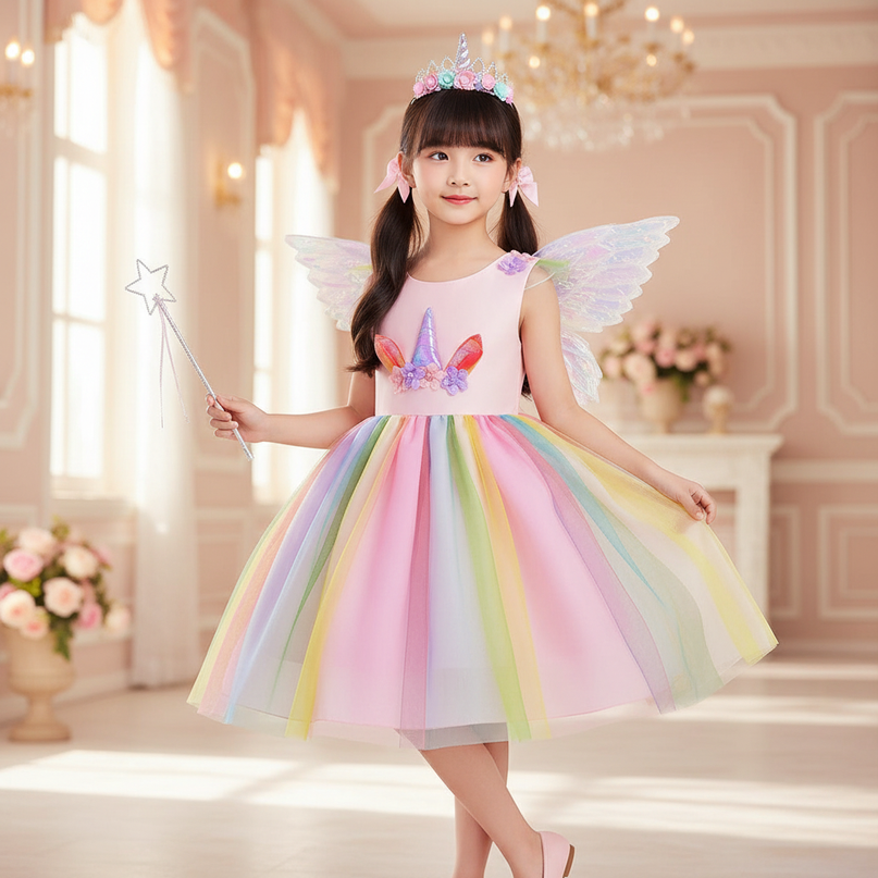 long unicorn dress - front