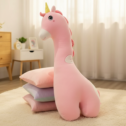 long unicorn plush toy - lifestyle