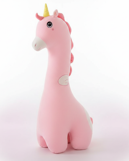 long unicorn plush toy - white-bg