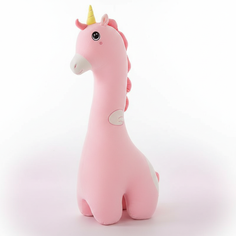 long unicorn plush toy - white-bg