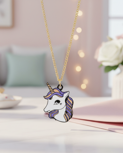 lovely unicorn necklace - lifestyle
