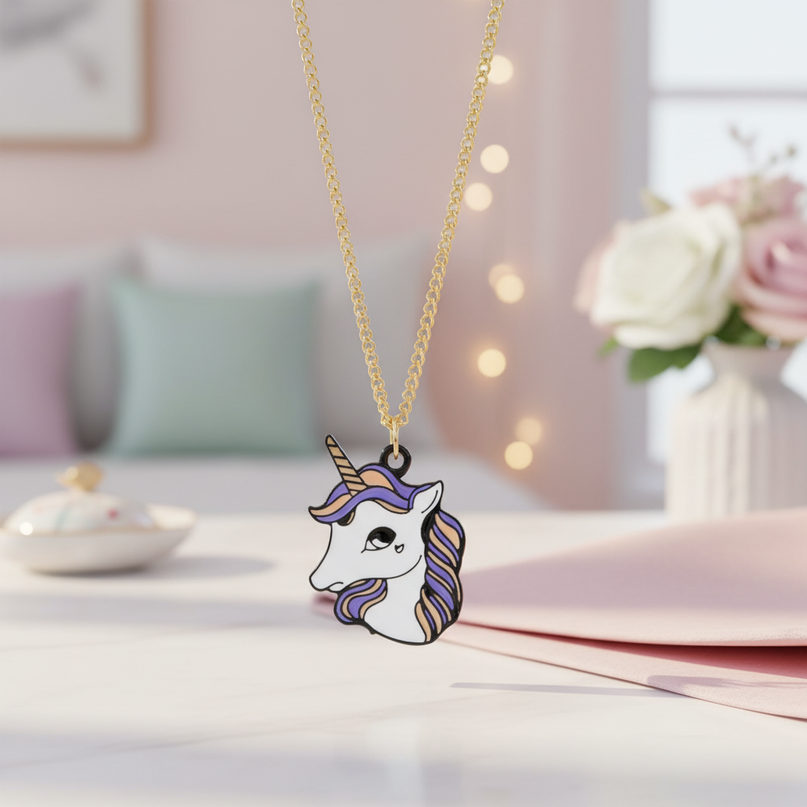 lovely unicorn necklace - lifestyle