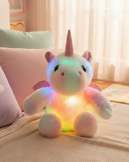 luminous unicorn plush - lifestyle