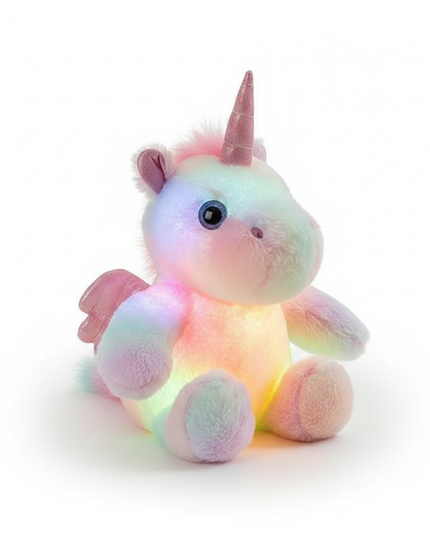 luminous unicorn plush - white-bg
