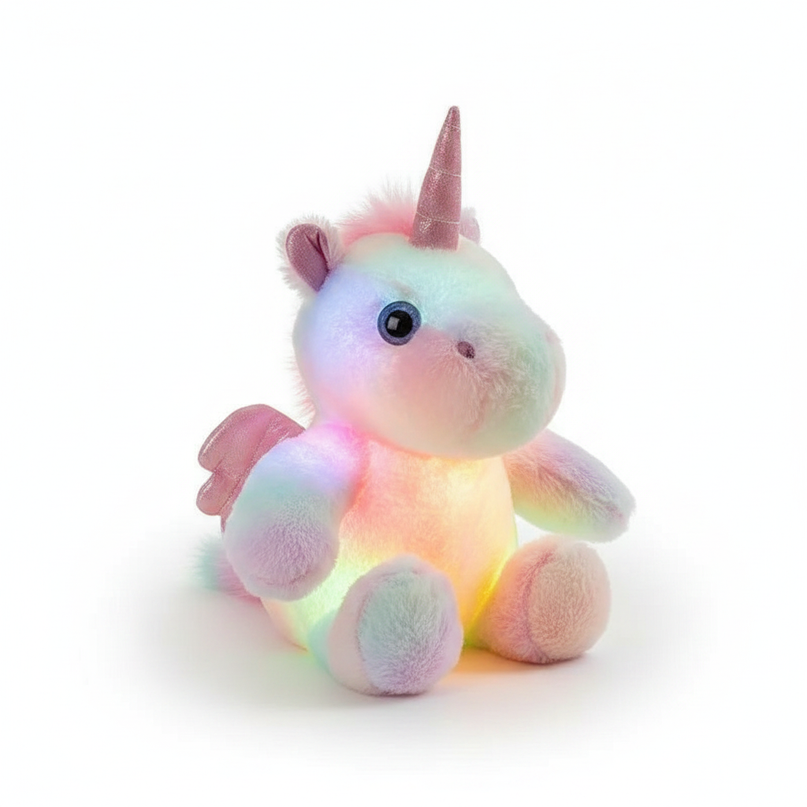 luminous unicorn plush - white-bg