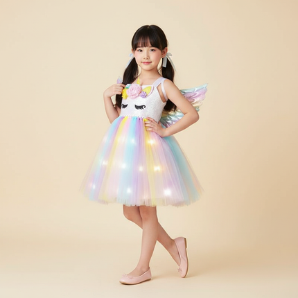 macaron unicorn led tutu dress set - front