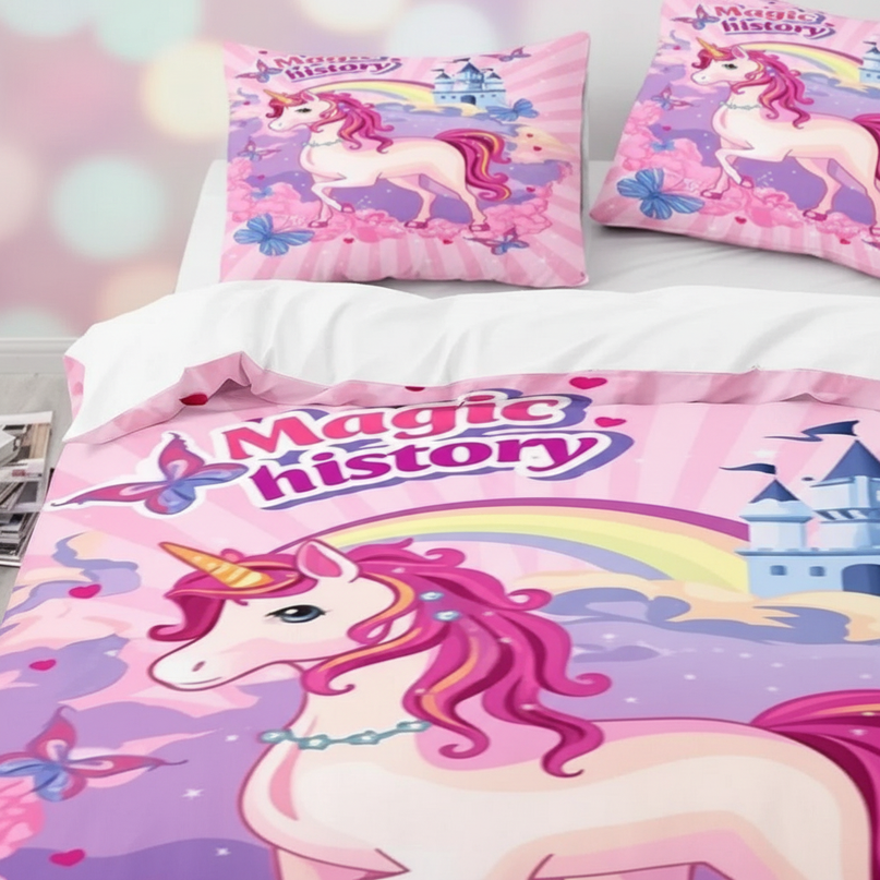 magic castle unicorn bedding - detail