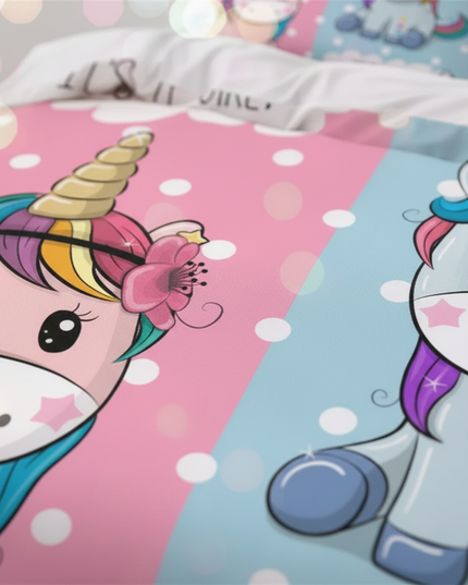 magic doodle allover unicorn bedding - detail