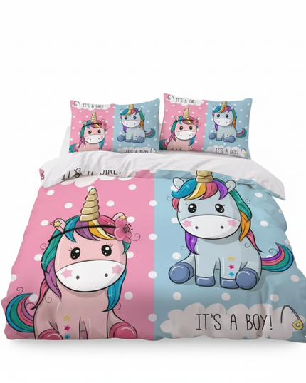 magic doodle allover unicorn bedding - white-bg