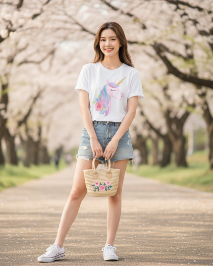 magic floral unicorn shirt - lifestyle