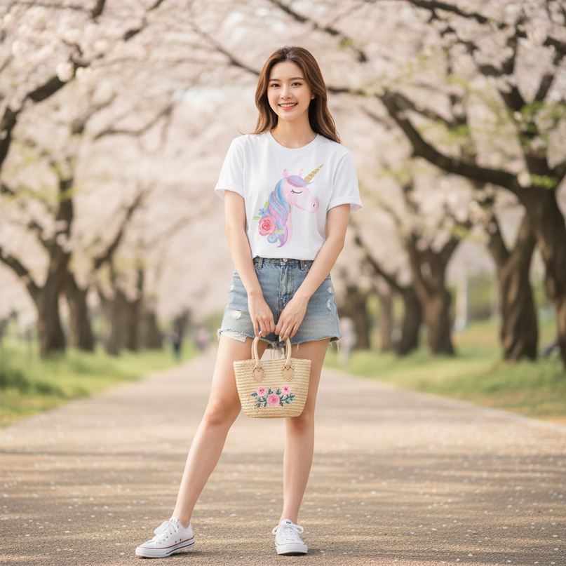 magic floral unicorn shirt - lifestyle