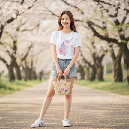 magic floral unicorn shirt - lifestyle