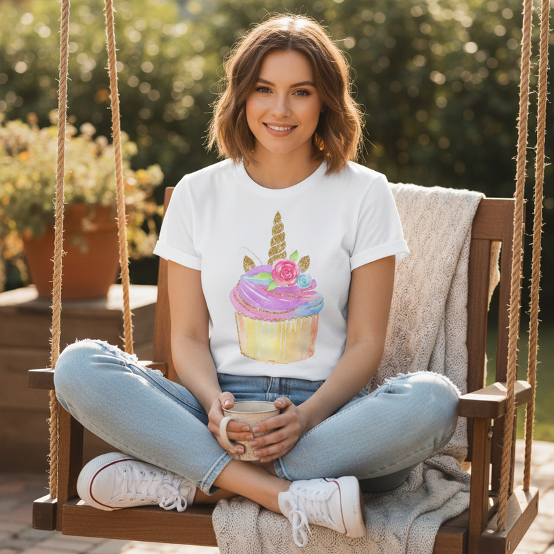 magic letter unicorn shirt - lifestyle