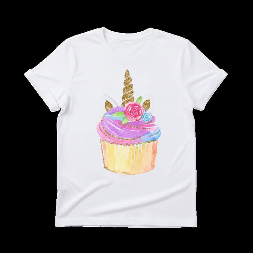 magic letter unicorn shirt - white-bg