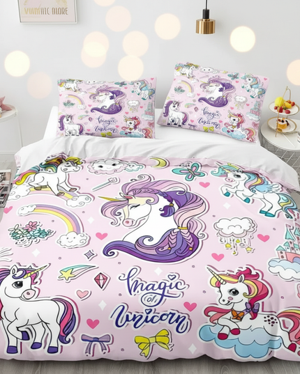 magic unicorn doodle bedding - lifestyle