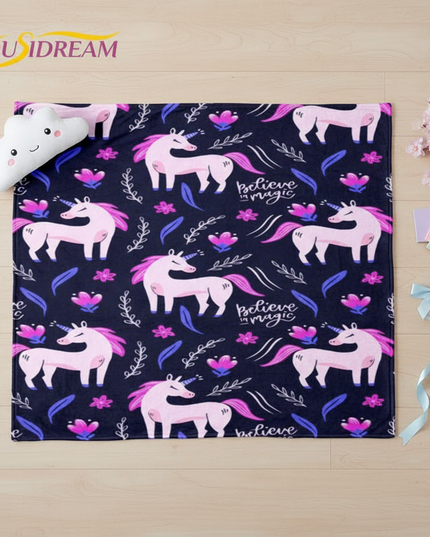 magical unicorn blanket - flat-lay