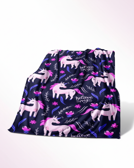 magical unicorn blanket - white-bg