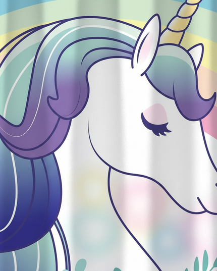 magical unicorn curtains - detail