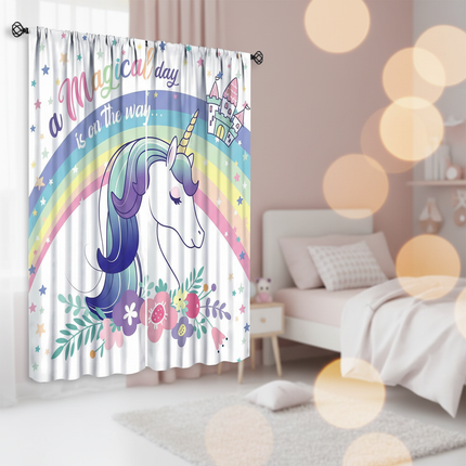 magical unicorn curtains - lifestyle