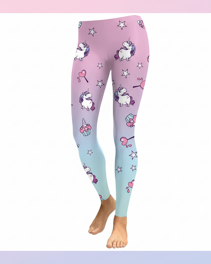 magical unicorn leggings - white-bg