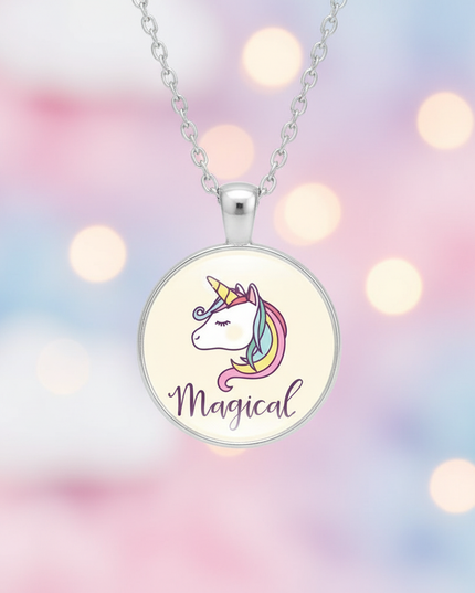 magical unicorn necklace - lifestyle