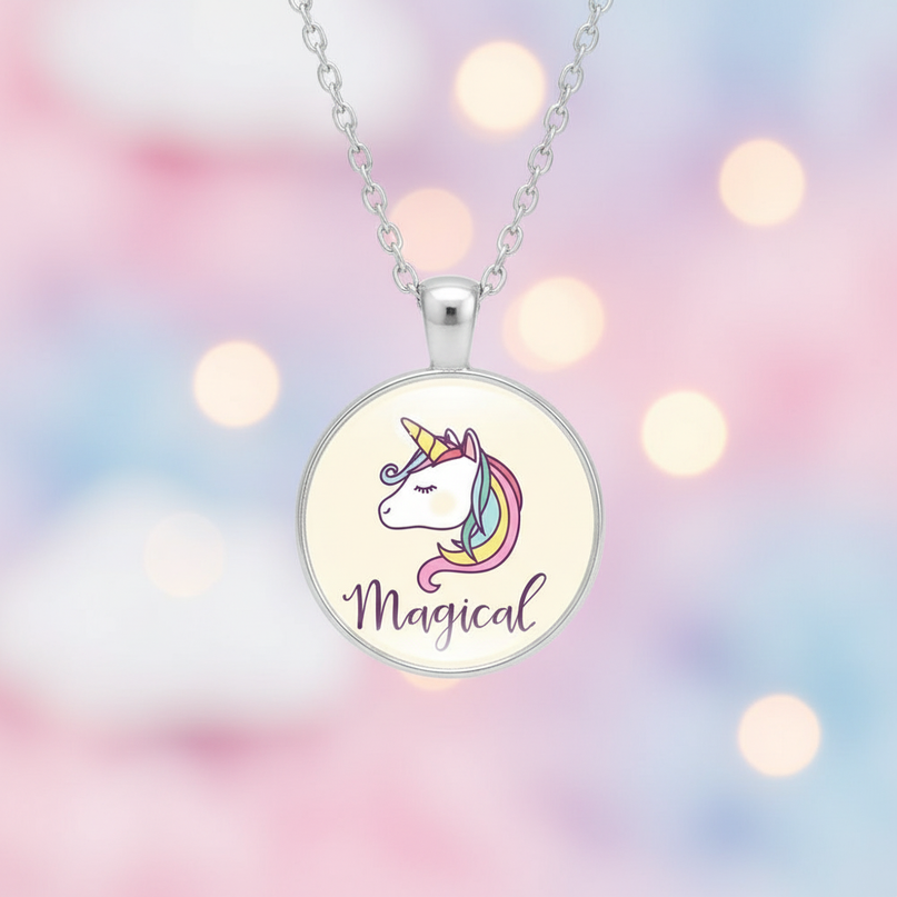 magical unicorn necklace - lifestyle