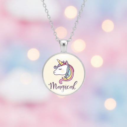 magical unicorn necklace - lifestyle