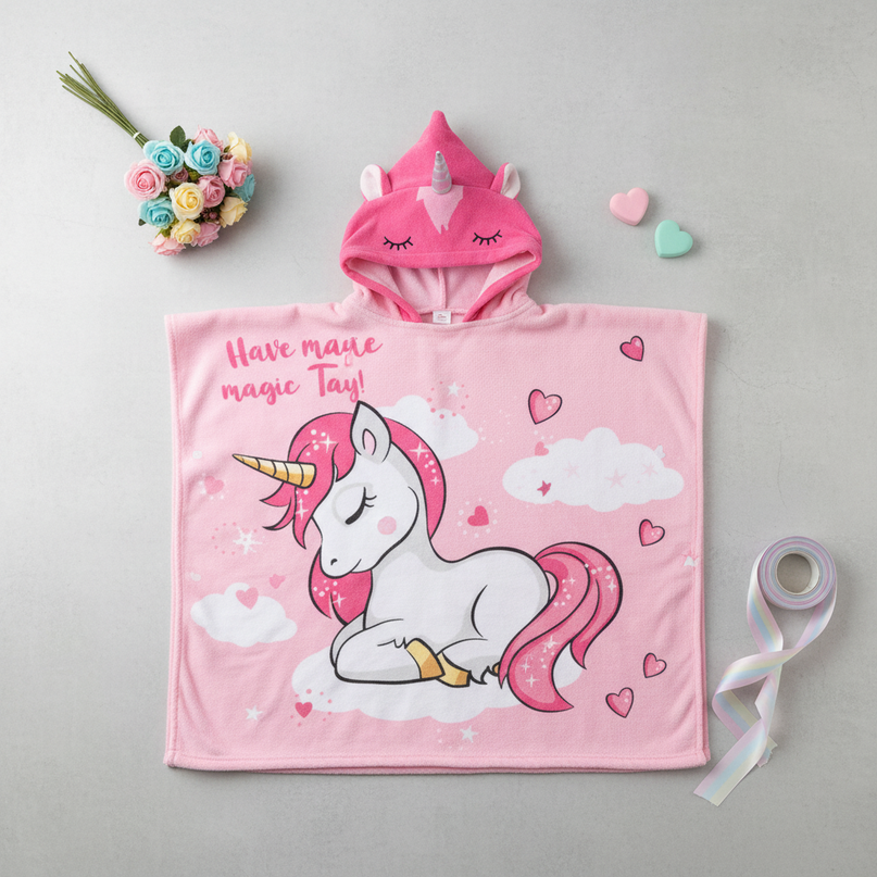 magical unicorn robe - flat-lay
