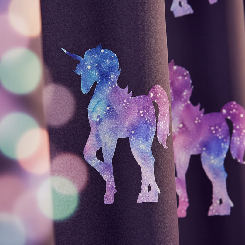 magical unicorn shower curtain - detail