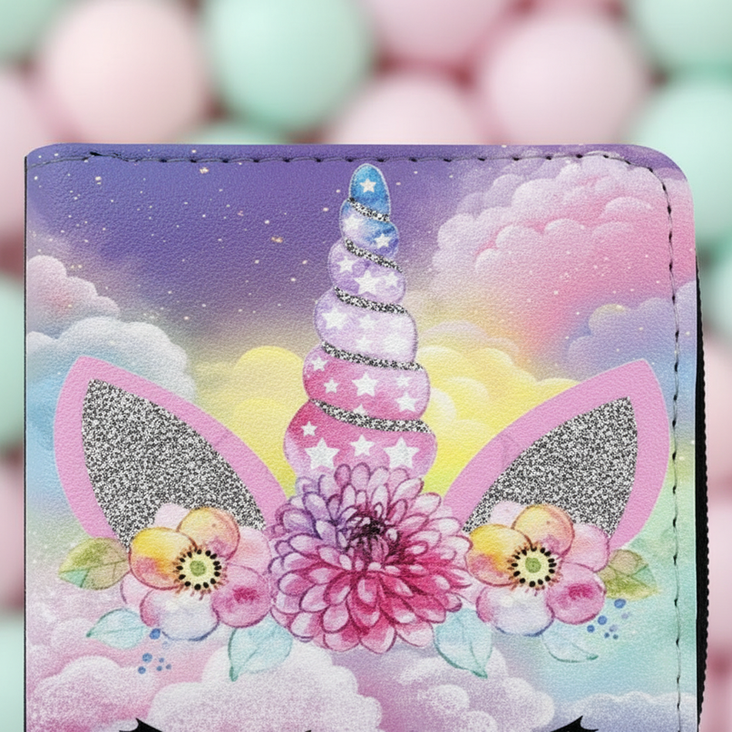 magical unicorn wallet - detail