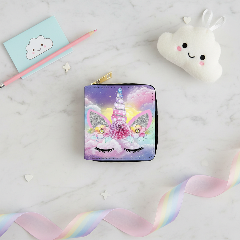 magical unicorn wallet - flat-lay